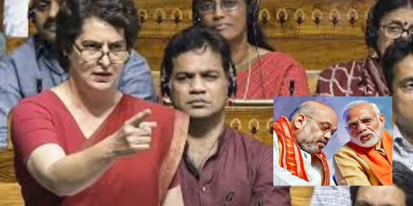 priyanka gandhi's speech in the house shook the modi government amit shah attacks akhilesh yadav