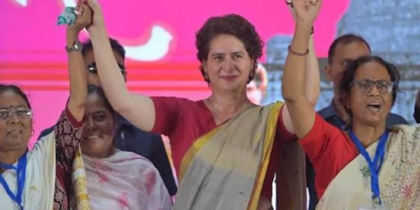 priyanka gandhi's promise in bihar land for landless women nitish kumar's t 20250927 093456 0000